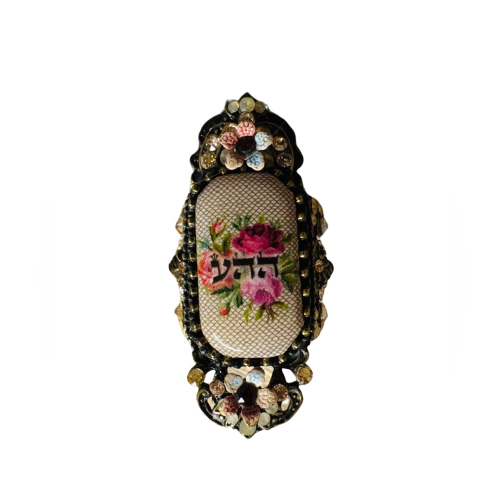 Michal Negrin Gold Pink Statement Ring - Picture 2 of 4